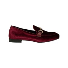 Poesies Veneziennes - Mocassins Femme En Velours Rouge Bordeaux JJA65