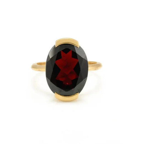Bague solitaire sertie - , d'une