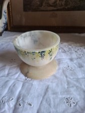 petite coupe en albatre DECOR FLORAL