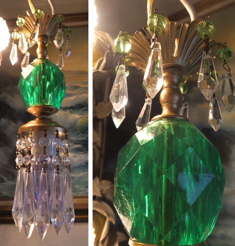 Vintage lucite emerald green - emerald,