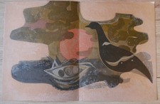 lithographie.ANDRE MINAUX. 20 LITHOS SUR JAPON NACRE TIREES A 54 EX NON SIGNEES.