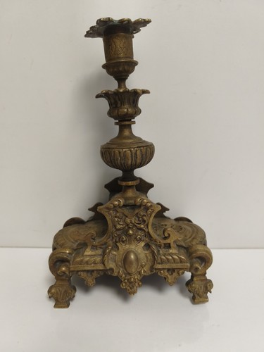 Bougeoir ancien bronze - , xixe