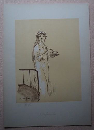 Lithographie infirmiere - ,