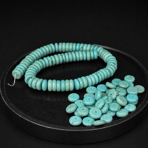 Turquoise heishi beads 12mm - turquoise,