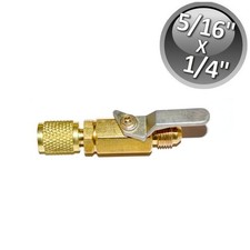 Robinet à boule pour gaz réfrigérant F1/4'' M5/16''