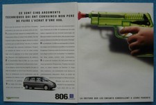 Publicité Papier - Voiture Peugeot 806 De 1994
