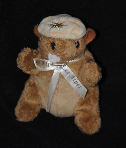 Peluche doudou marmotte - , ruban