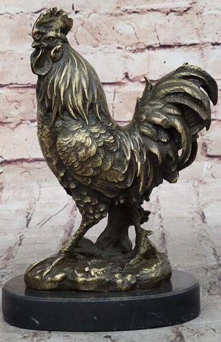 Sculpture bronze coq - sculpture,