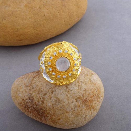 Bague pierre lune - bague,