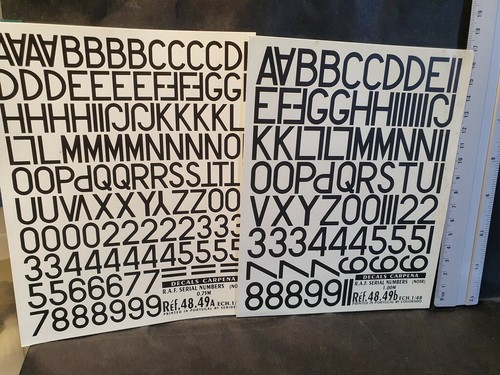 Decals lettres chiffres - lettres,