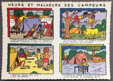 Carte postale Humoristique - HEURS ET MALHEURS DES CAMPEURS  (228)