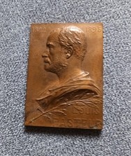 Louis Pasteur Plaque ou Médaille en Bronze Signée G.Prudhomme
