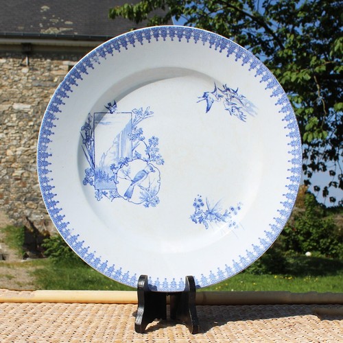 Plat rond ancien décor - rond,