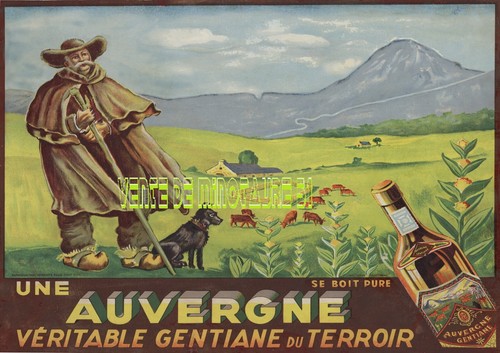 Auvergne gentiane affiche - ,
