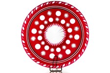 Plateau en cristal doublé rouge Baccarat saint louis ?