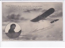 AVIATION: autographe Poirée, monoplan blériot, moteur anzani - état
