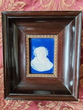 Tableau Christ porcelaine Limoges France signée