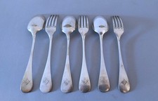 Couverts de table gravés au dos des symboles franc- maçons M/A  Georg Jensen ?