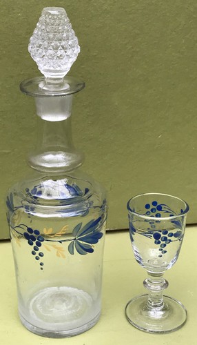 Carafe liqueur son verre - a,