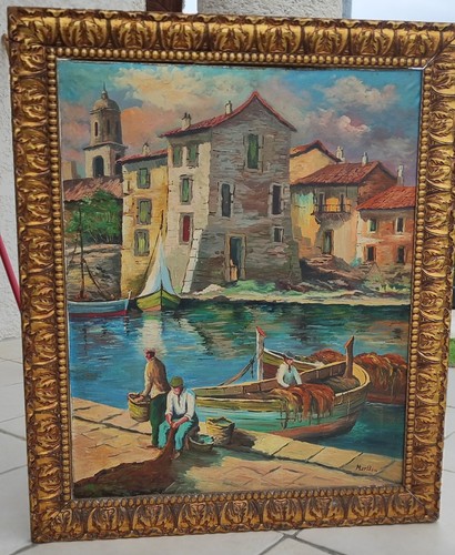 Tableau huile sur toile saint - huile,
