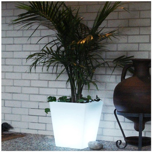 Square planter pot - 16-in,