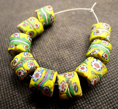 Perles millefiori verre murano - verre,