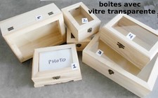 boites de rangement en bois,coffret, boite à bijoux, perles, photos,couvercle