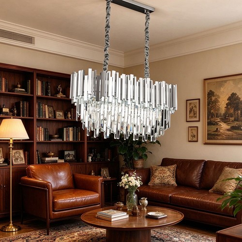 80cm lustre cristal - lustre,