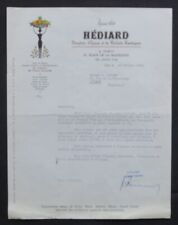 Facture PARIS 1958 HEDIARD épice produit exotique fruit confiture illustrée 89