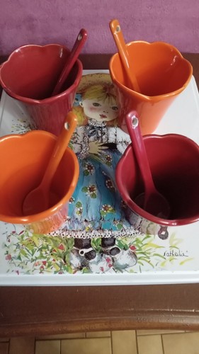 Lot tasses tulipes 4 - tasses,