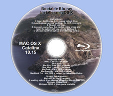 BD Blu-ray Disc, Mac OS X 10.15 Catalina Full OS Install, Recovery and Upgrade #