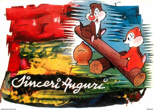 Carte postale disney tic - -,