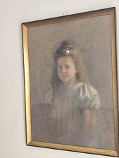 Ancien tableaupastel portrait