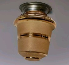 Globe Ancien En Verre Granité Et Filet Or