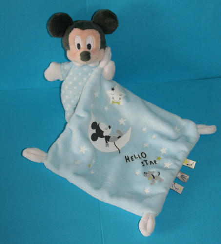 Disney baby doudou mickey bleu - doudou,