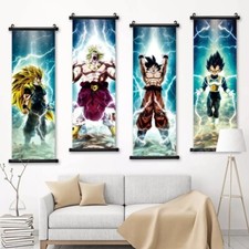 dragon ball toile imprimée cadre déroulant japonais 90×30cm déco murale manga
