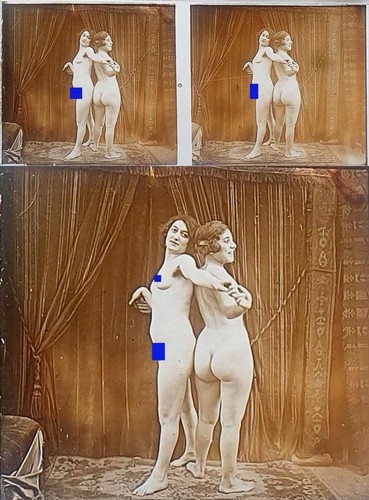 Photo stereo sur verre - stereo,