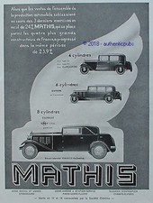PUBLICITE MATHIS AUTOMOBILE