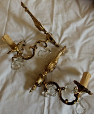 2 Appliques à pampilles en bronze doré (lot de 2 pièces)