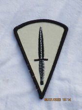 Insigne Des Commandos Royaux, Écusson En Tissu, Patch Dague Noir/Khaki, 45x65mm