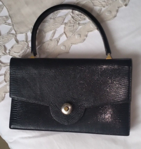 Ancien sac main noir - main, cuir