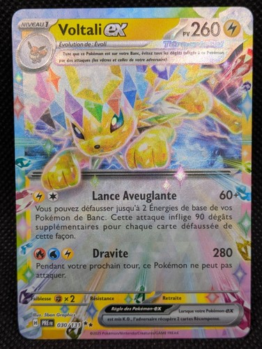 Carte pokemon voltali - carte, ex