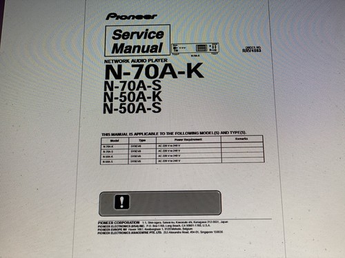 Pioneer 70a service manual - pioneer,