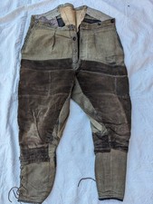 Ancien pantalon rapiécé velours chasse cavalier cavalerie