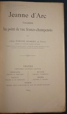JEANNE D'ARC CONSIDEREE AU