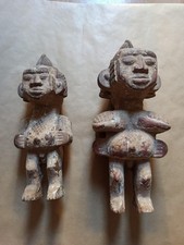 Couple Statues Africaines Bois
