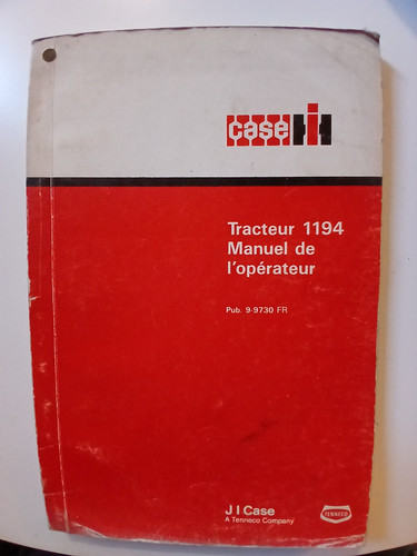 Case tracteur 1194 notice - case, ih