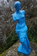 ORL04 FIGURINE STATUETTE VENUS MILO BLEU  ORLINSKI SIGNE PAR L  ARTISTE   35 cm