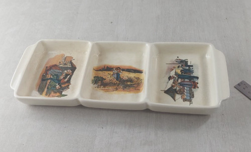 Ancien plat compartiments - plat, 3