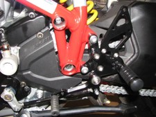 COMMANDES RECULEES REARSET REPLIABLES DUCATI 848 1098 1198 ALUMINIUM NOIR